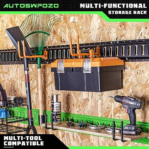 2-Pack E-Track Heavy Duty Shovel/Tool Hanger, E Track Hooks for Tools, 2 Pack