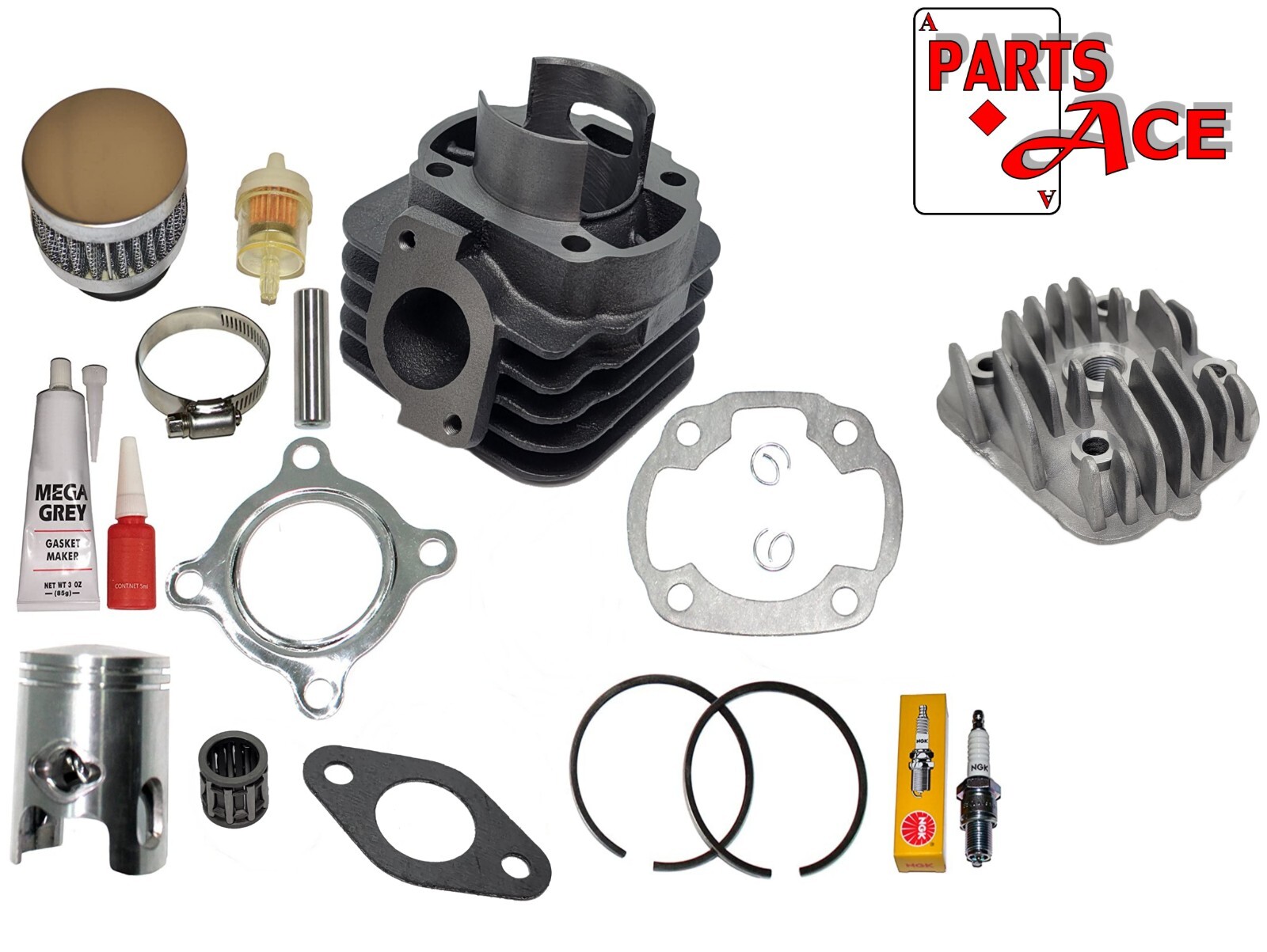 70cc Big Bore Can-Am Mini Ds 50 Bombardier Cylinder Head Piston Kit 2002 - 2006