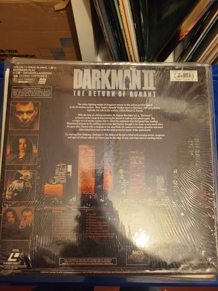 Darkman 2 Laserdisc
