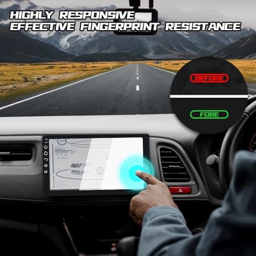 Car Navigation Screen Protector, Car Screen Tempered 9inches black edge HD