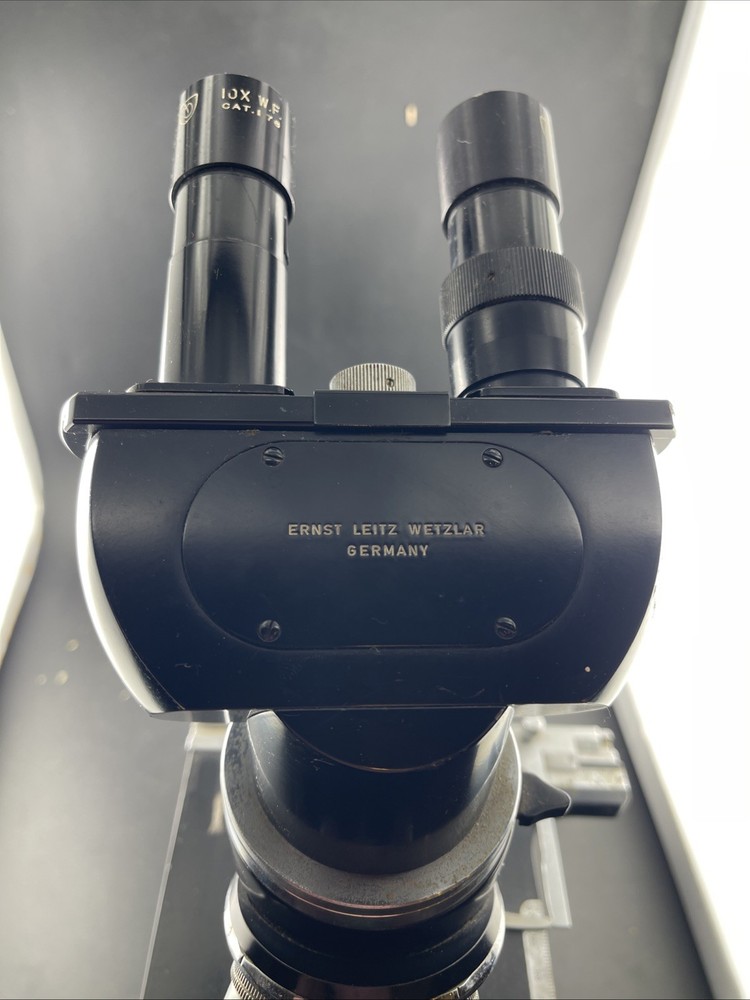 Ernst Leitz Wetzlar Binocular Microscope • Germany • 4 Objectives • Vintage Lab