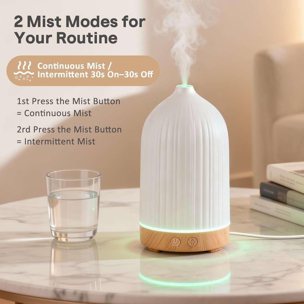 100ML Essential Oil Diffuser, Ultrasonic Cool Mist Aromatherapy Diffuser with...