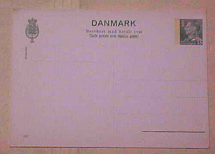 DENMARK  POSTAL CARD DOUBLE MINT #252II cat.$48.00