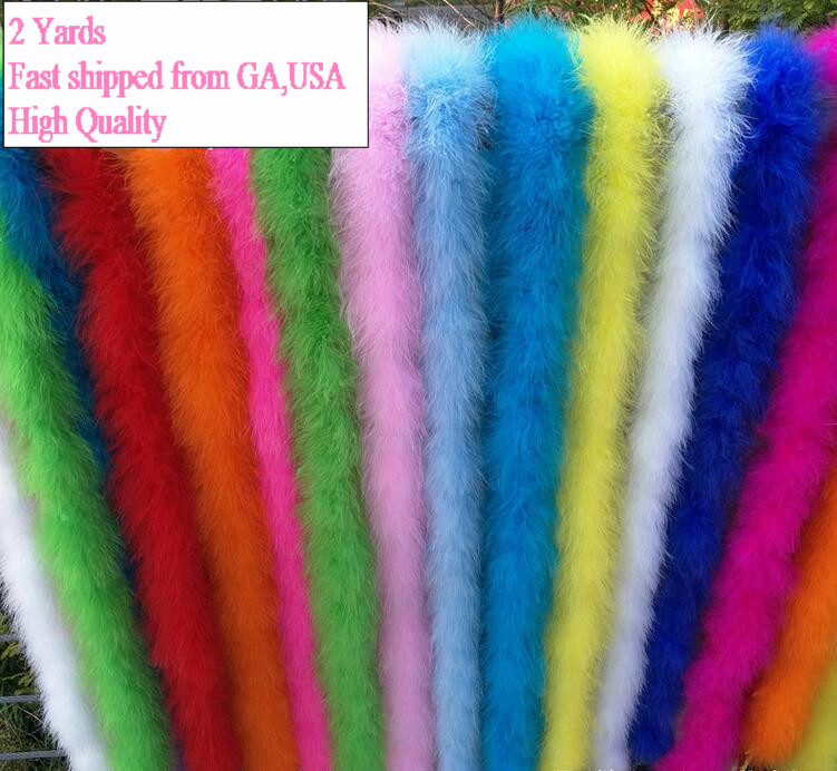 6 feet 2 Yards 25g Marabou Boa Turkey Feather Boa Wedding Party Scarf