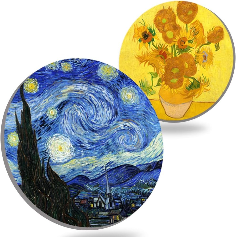 Coasters for Drinks Van Gogh Art Ceramic - Use 2 2pcs