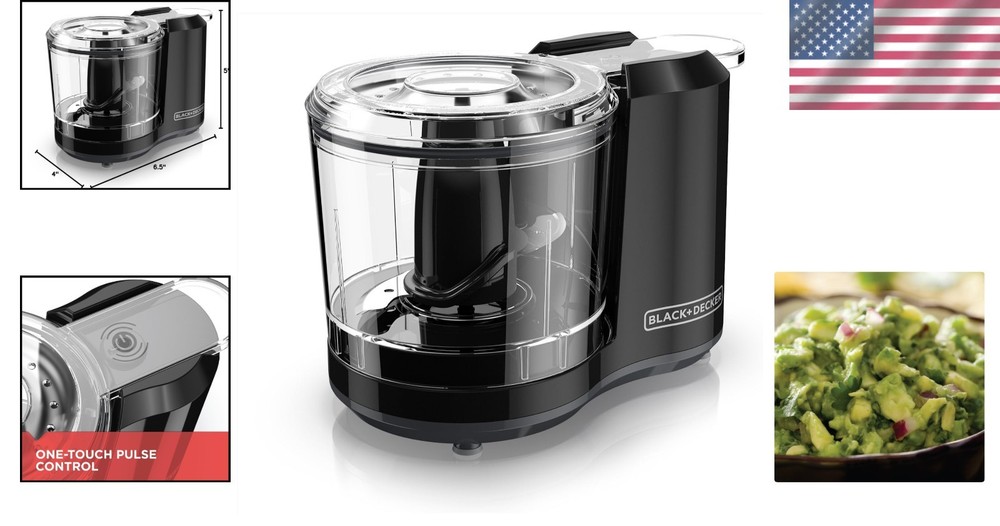 Black 1.5 Cup Chopper with Stay-Sharp Blade