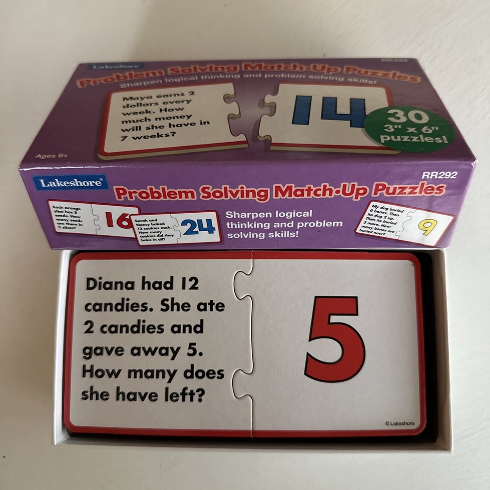 Lakeshore Learning Problem Solving Match-Up Puzzles in Excellent Condition