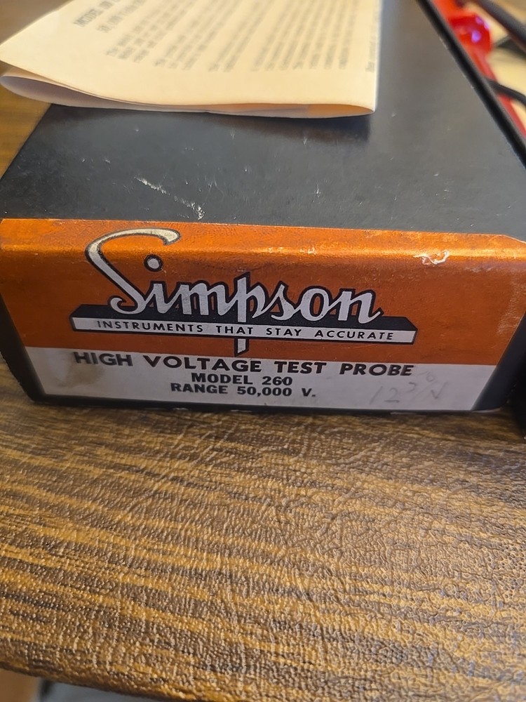 Simpson Model 260 High Voltage Test Probe 50Kv.
