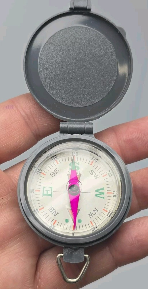 Coleman Compact Directional Compass Engineer Camping Fieldwork Analog White Dial