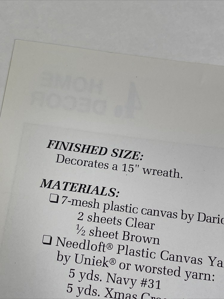 Birdhouse Wreath Annie's Plastic Canvas Pattern