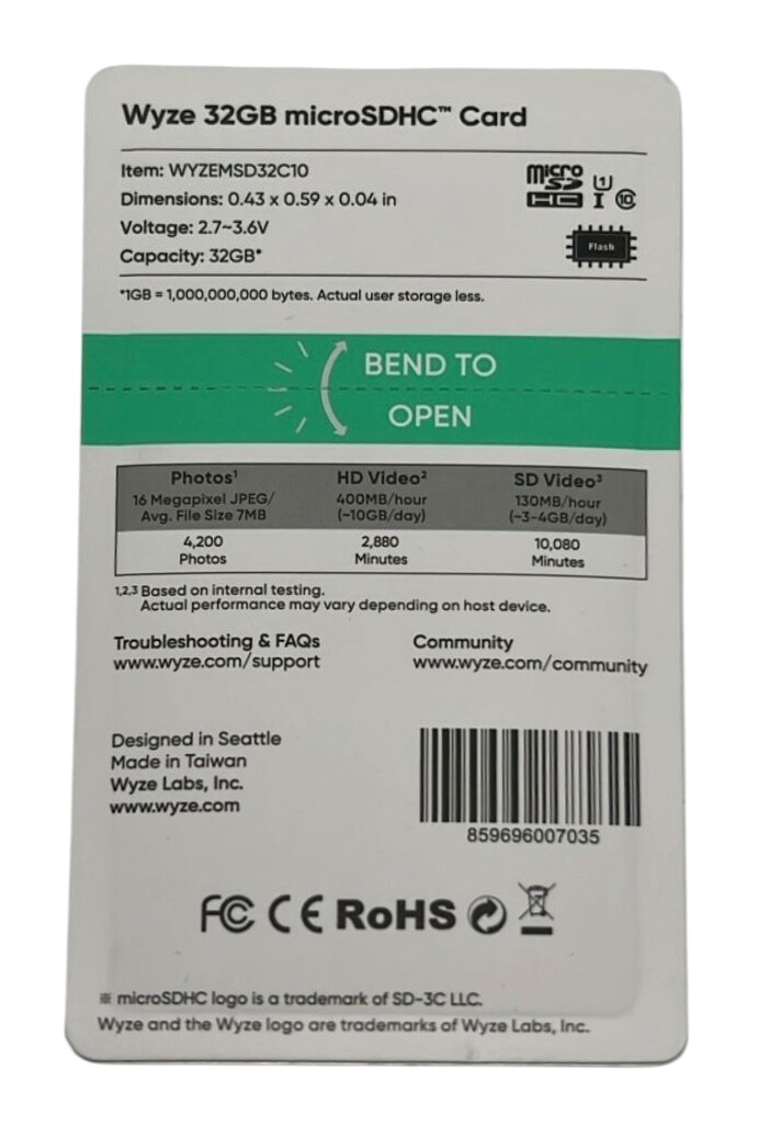 NEW Lot-2 WYZE 64GB microSDHC Card Class 10 - WYZEMSD32C10 SEALED BOX