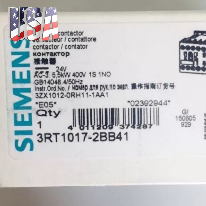 1PCS NEW SIEMENS 3RT1017-1BB41 DC CONTACTOR