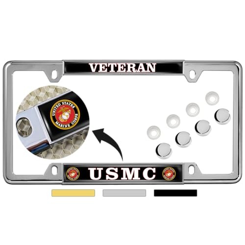 Chrome USMC Veteran Chrome - Style 1 - Officially Licensed