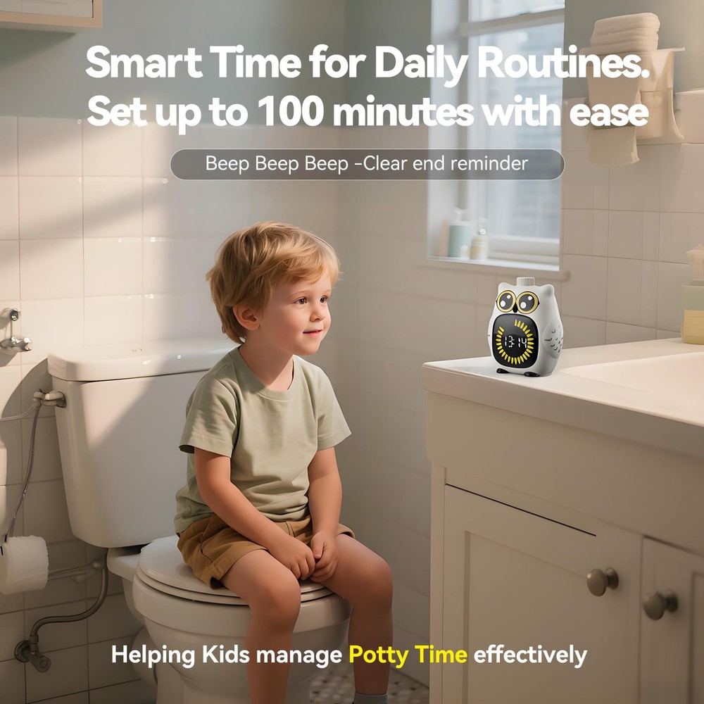 Doli Yearning Digital Visual Timer Kids Potty Training 99-Min Silent White