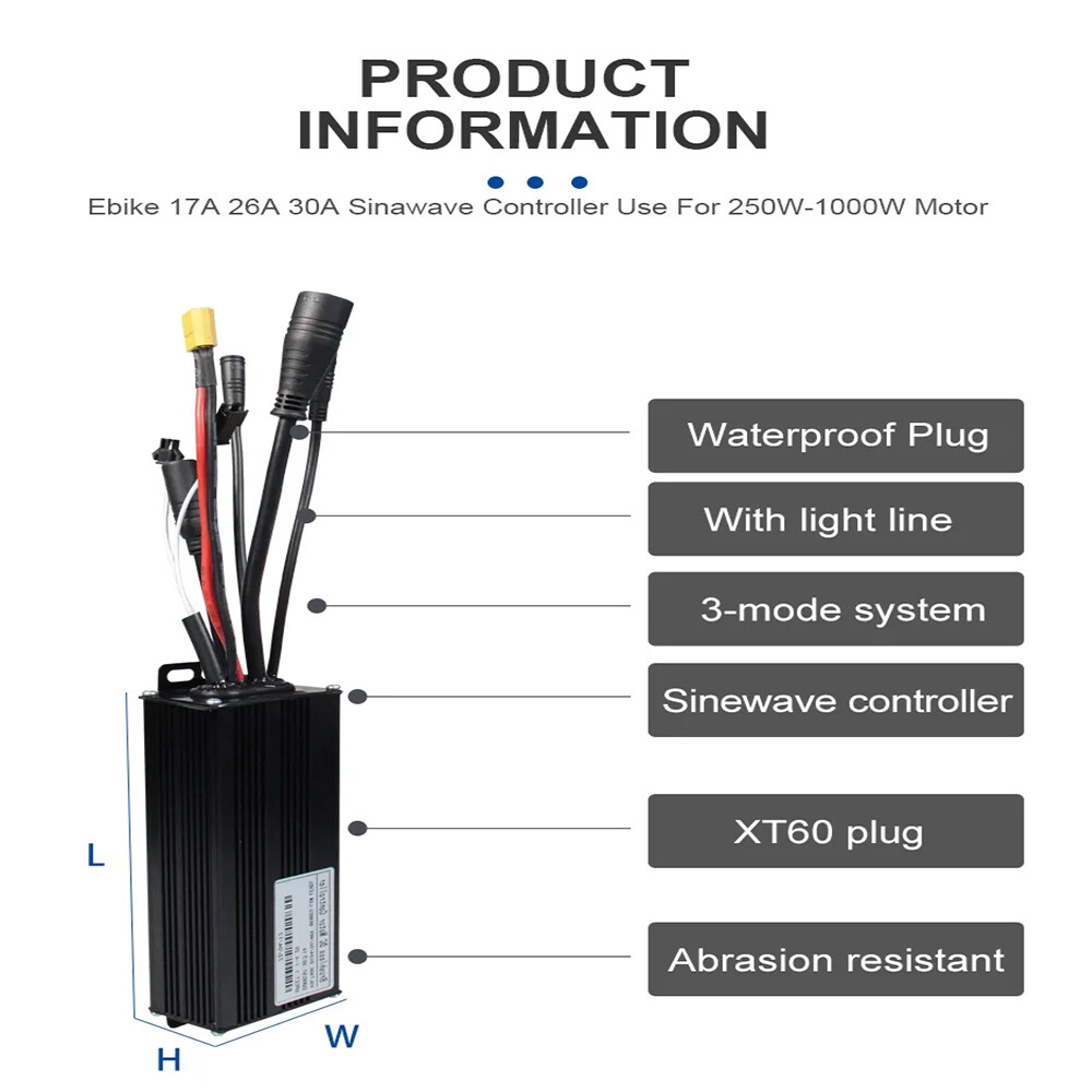 36V/48V 30A 1000W 3mode Ebike Controller+LCD S966 Display+Brake+PAS+Throttle Kit
