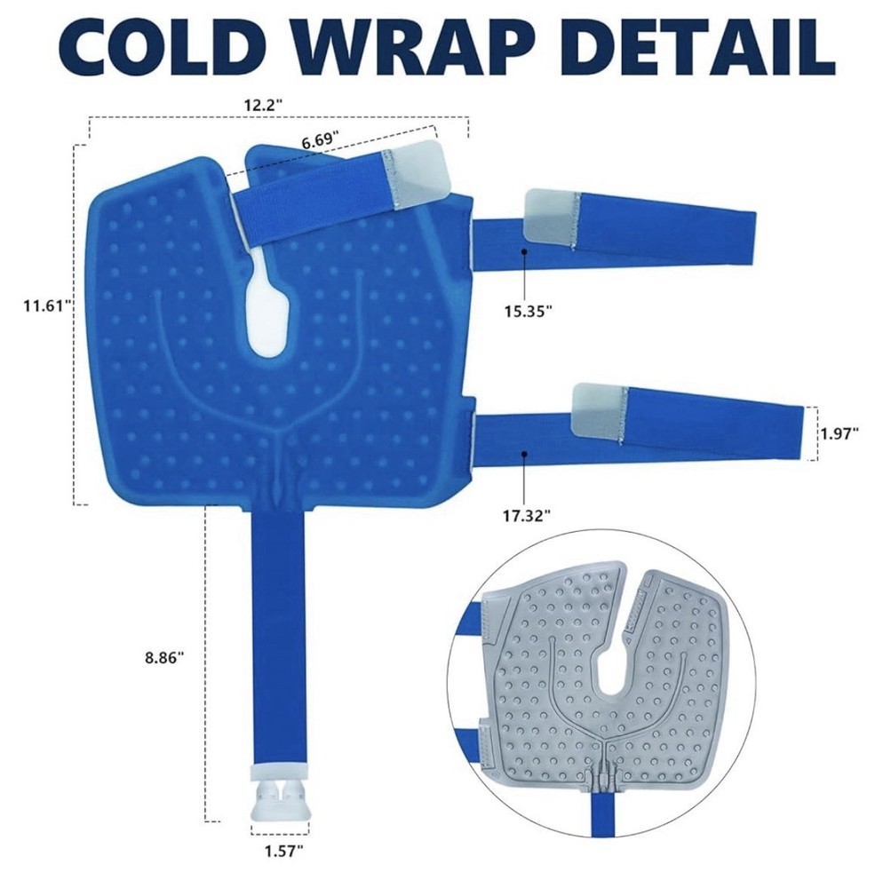 INMOREDO Cold Therapy System Programmable Knee Pad Pain Relief Blue