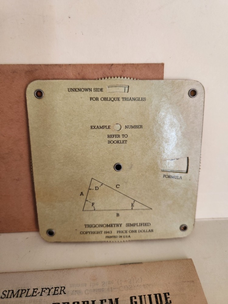 Vintage Simple Flyer Flyer Dial & Instructions Original Envelope