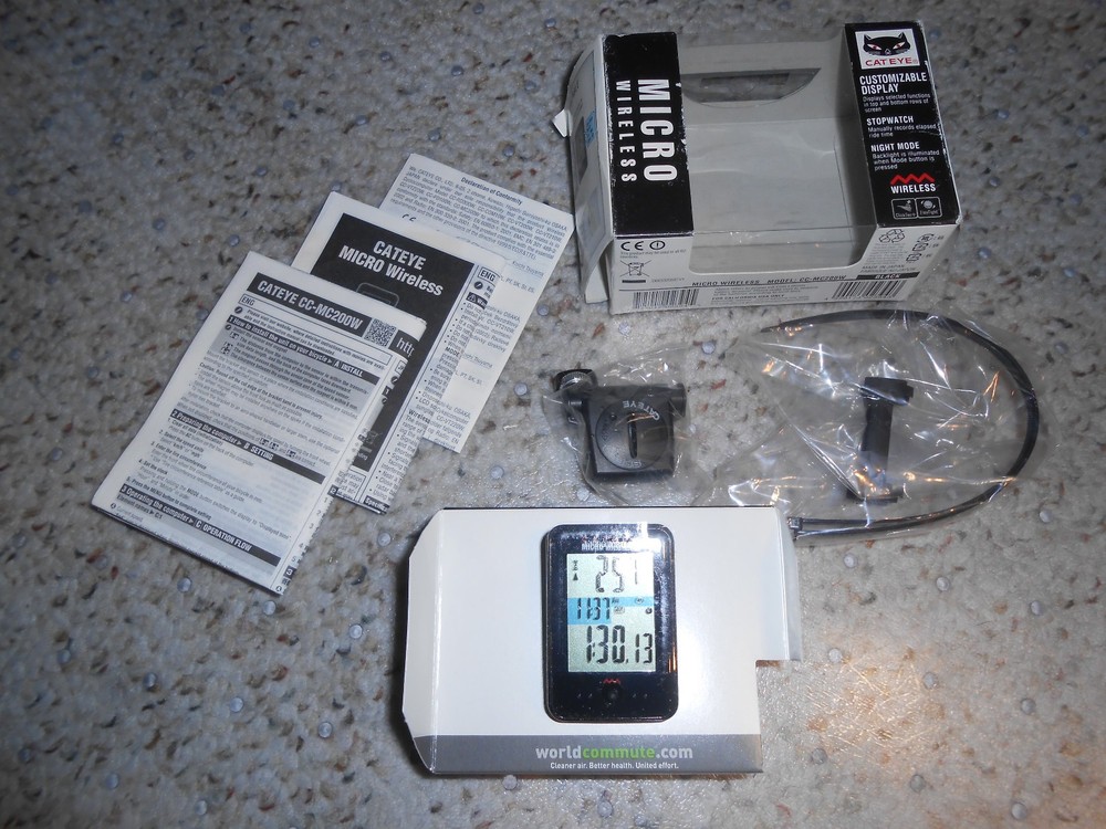 CAT EYE CC-MC200W Cycle Computer MICRO WIRELESS Black NEW