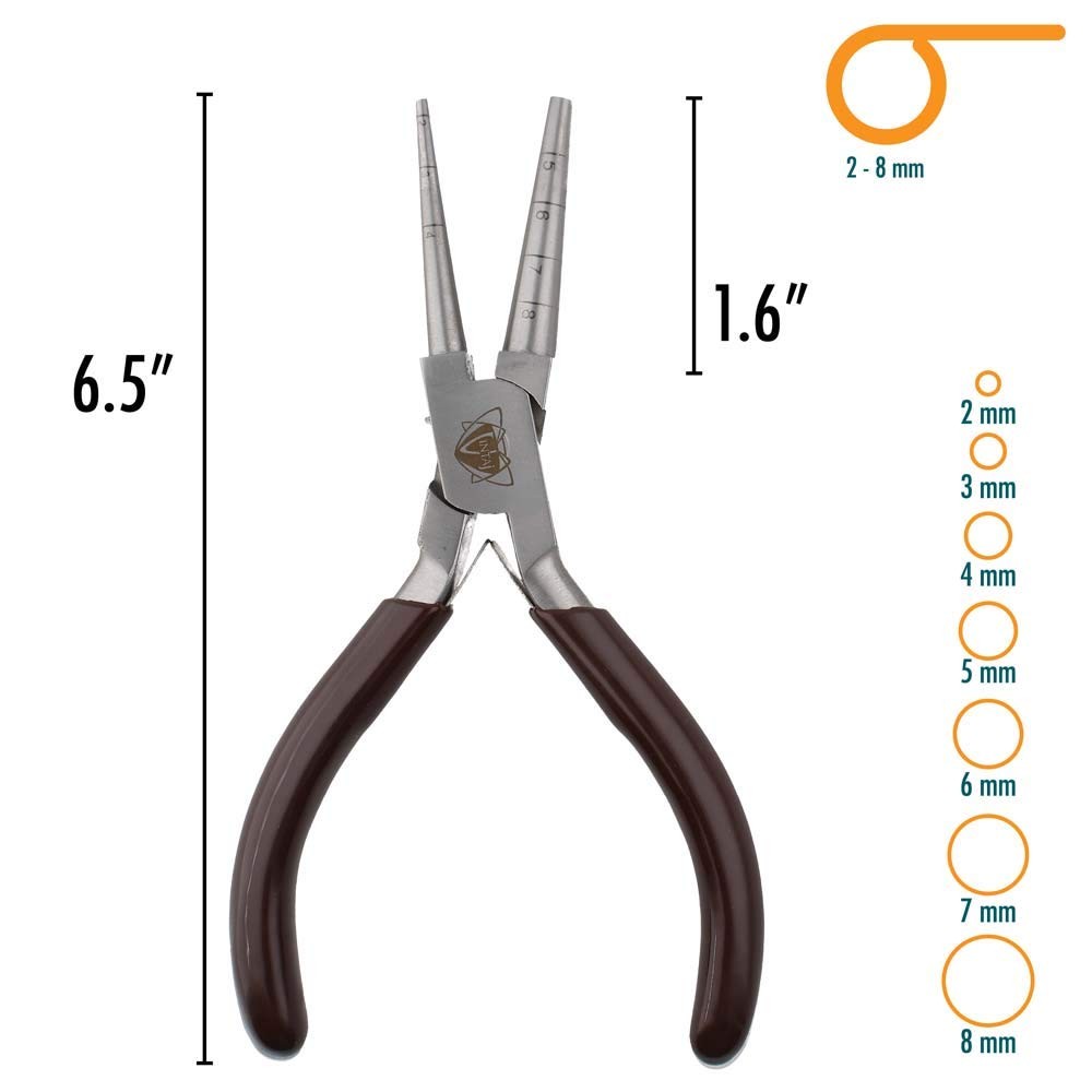 Vintaj Loop Rite Pliers – Make Perfect Wire Loops in 7 Sizes (2–8mm), Jewelry...