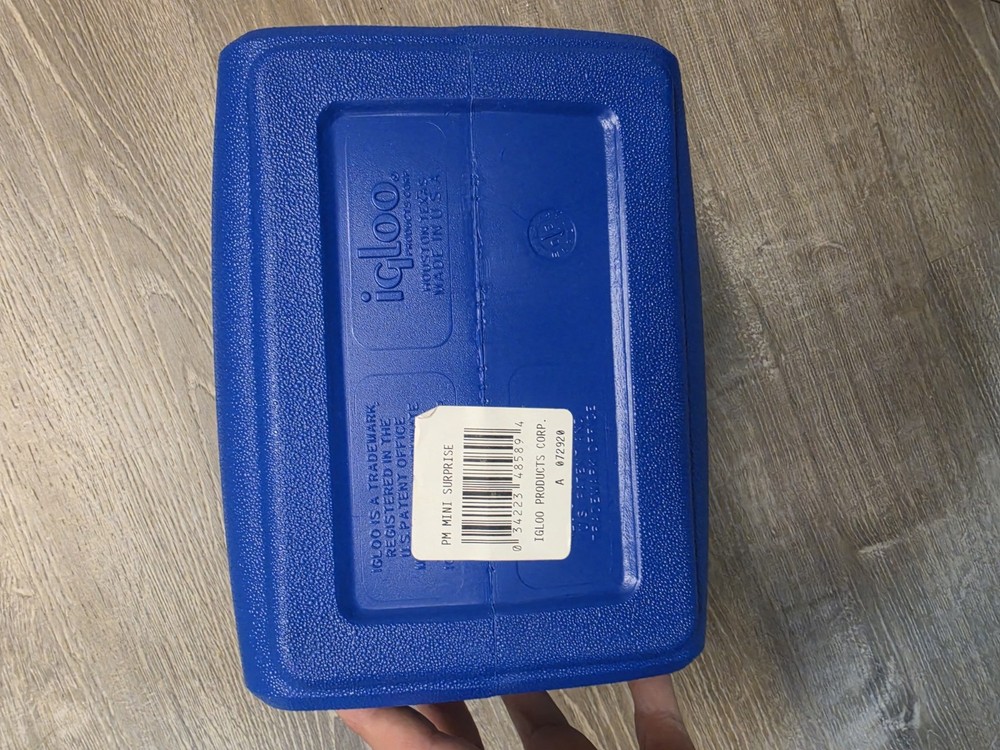 SpongeBob SquarePants Igloo Cooler Lunchbox Blue Hard Plastic OFFICIAL COOL