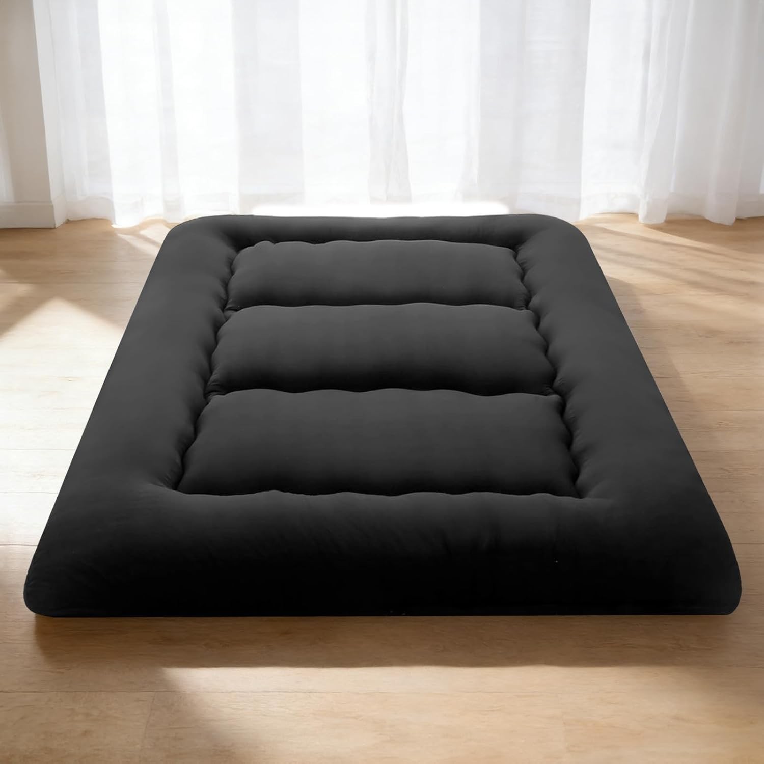 4-Inch Floor Mattress,Japanese Tatami Futon Mattress w/Removable Cover,Roll Up