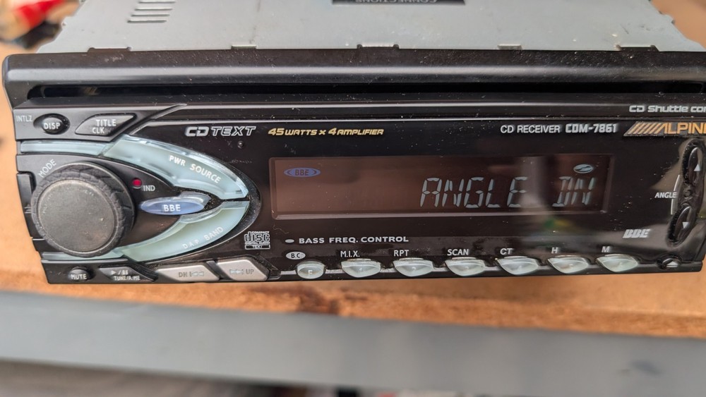 ALPINE cdm-7861 Bluetooth Auxiliary CD Original Old School
