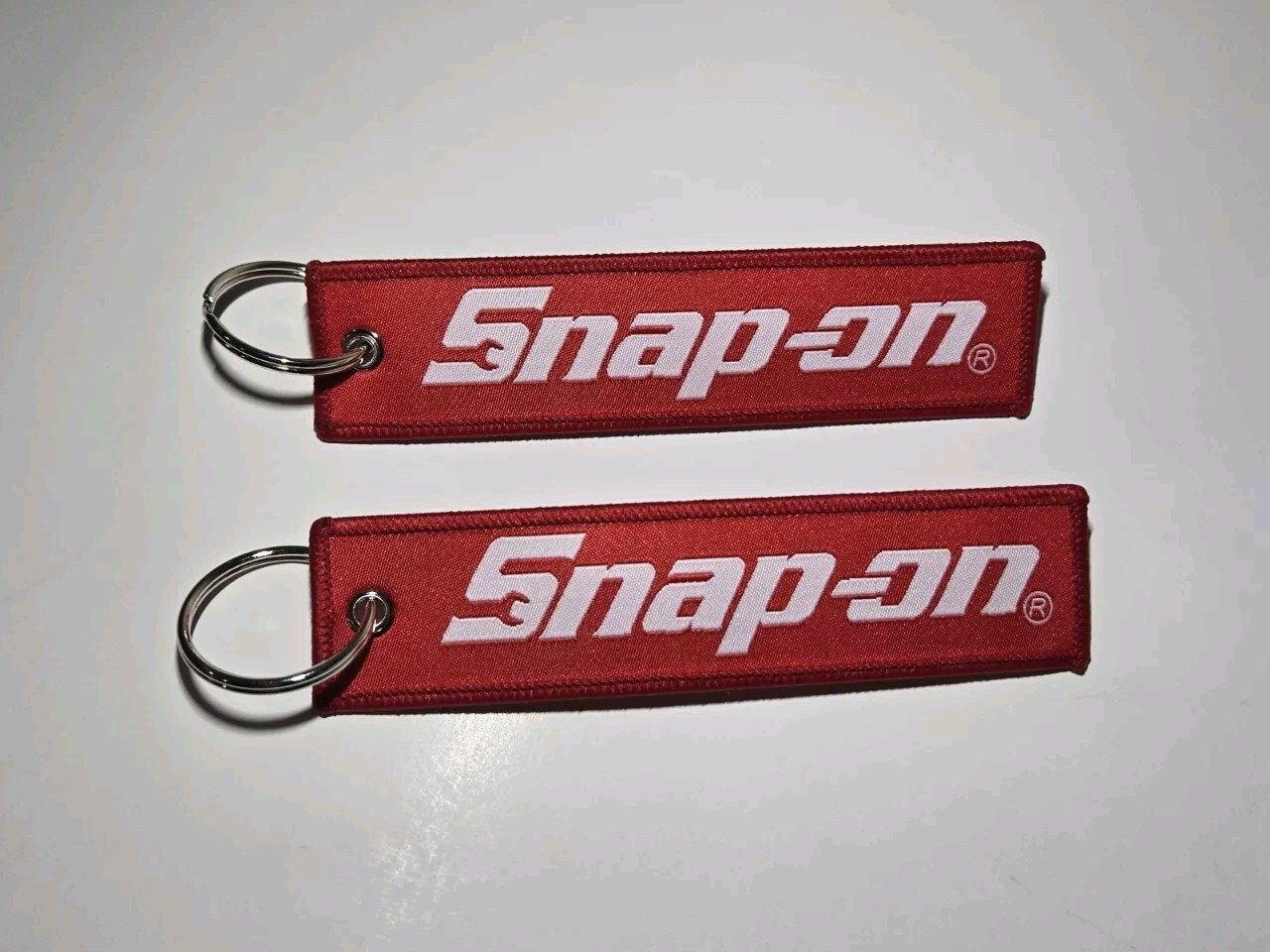 2Pack Snap On Tools PROMO Keychain Tag Lanyard Jet RED 5" X 1" W/KEYRING NEW!!!!