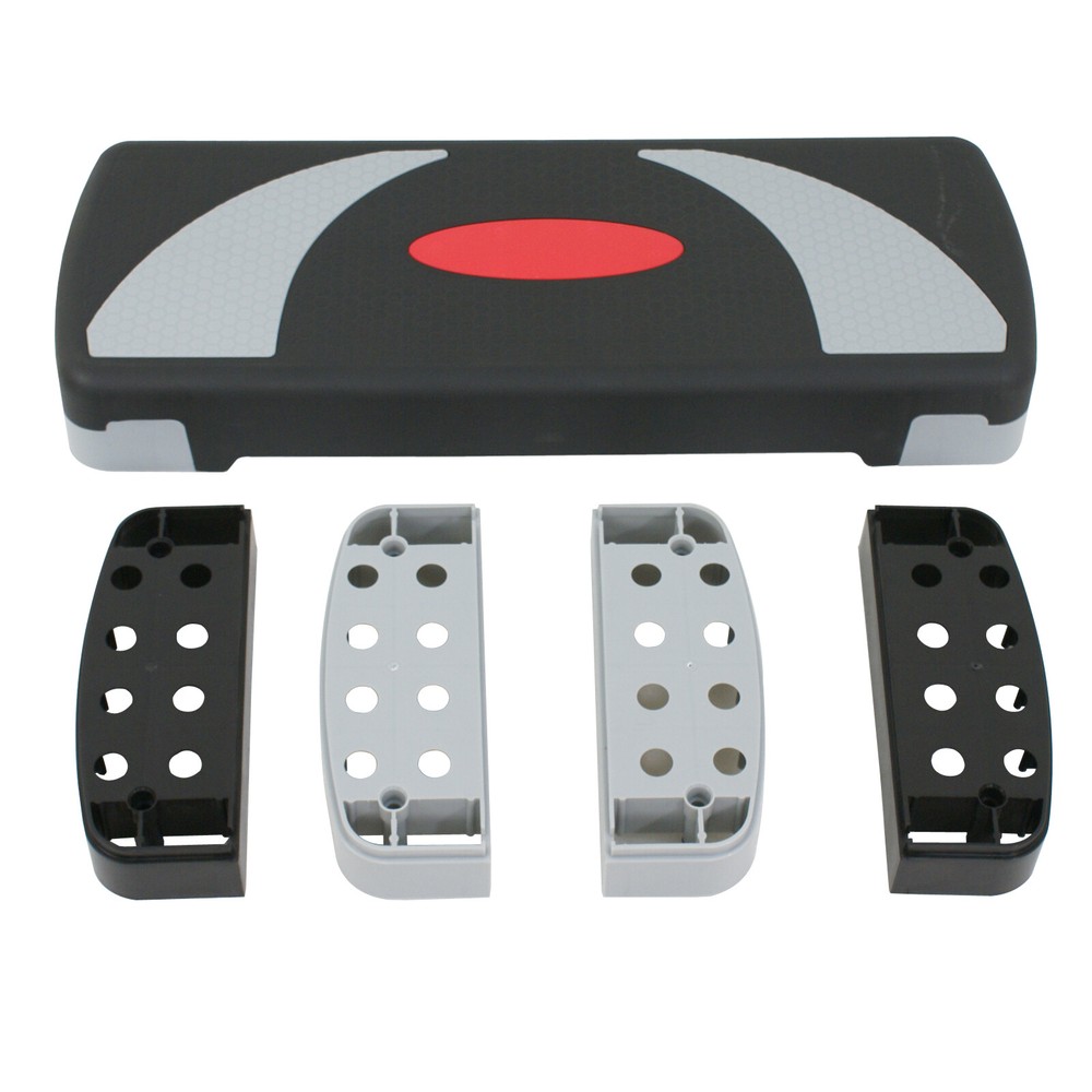 2PCS 30" Aerobic Exercise Step Platform w/4 Risers Adjust Height Workout Stepper