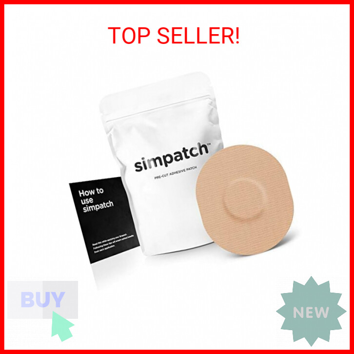 SIMPATCH Universal Adhesive Patch (25-Pack) - Waterproof Adhesive, CGM Patches