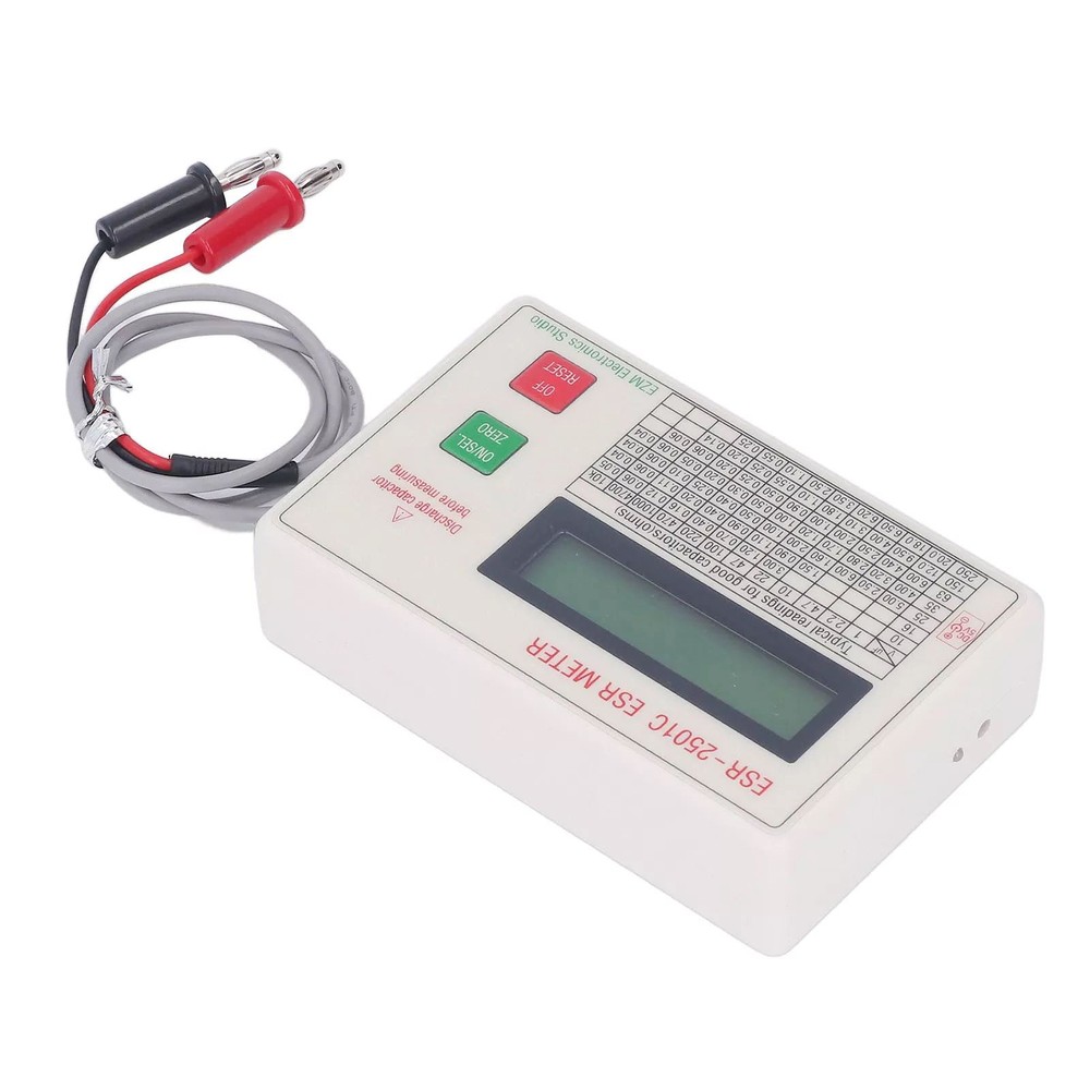 Durable Handheld ESR DCR Capacitor Tester High Accuracy Capacitance Meter