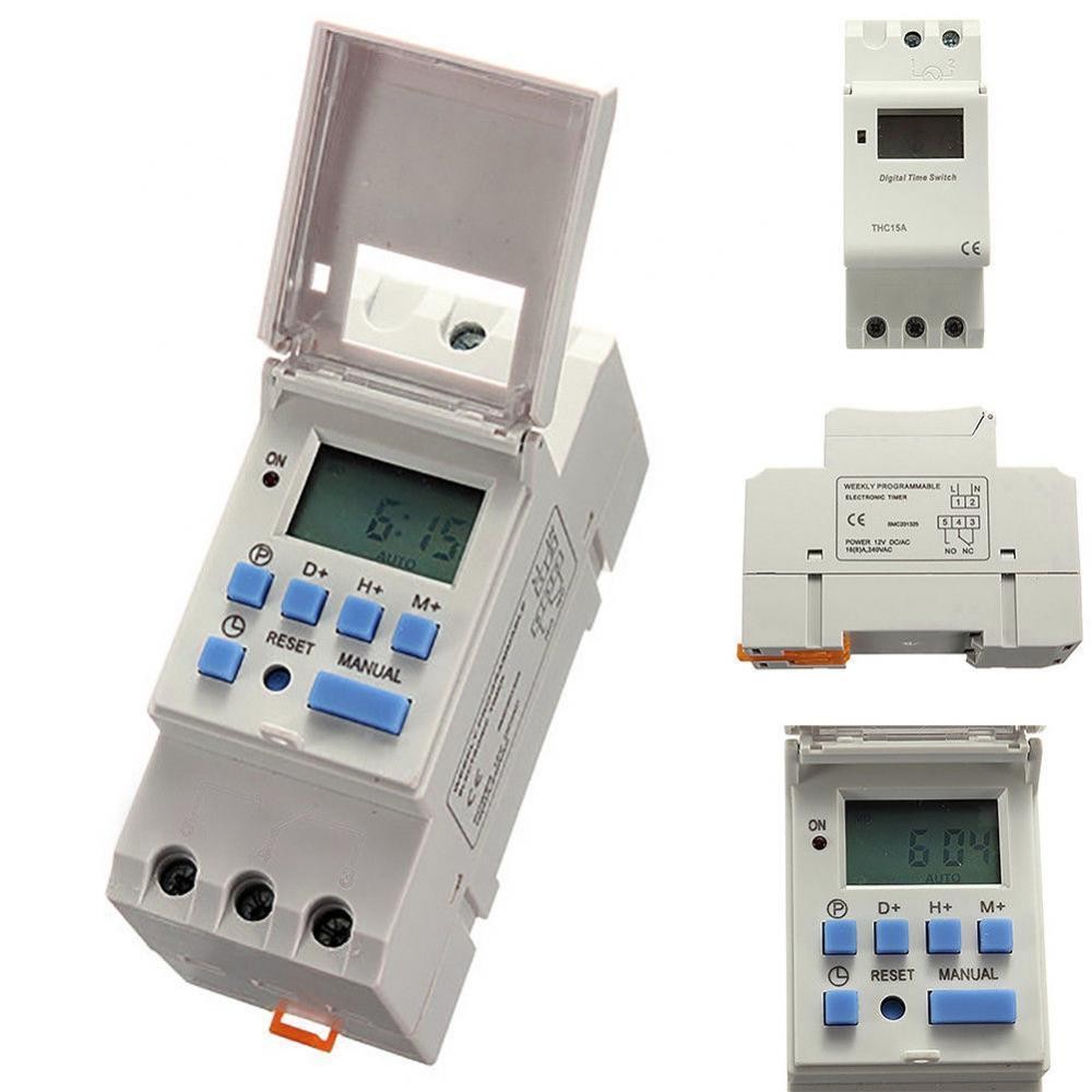 DC 12v din Rail Weekly LCD Switch Time Relay Switch