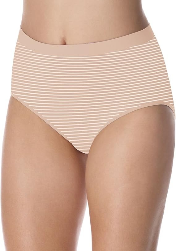 Bali Brief Microfiber Comfort Revolution 803J - Nude Stripe (3 Pack)