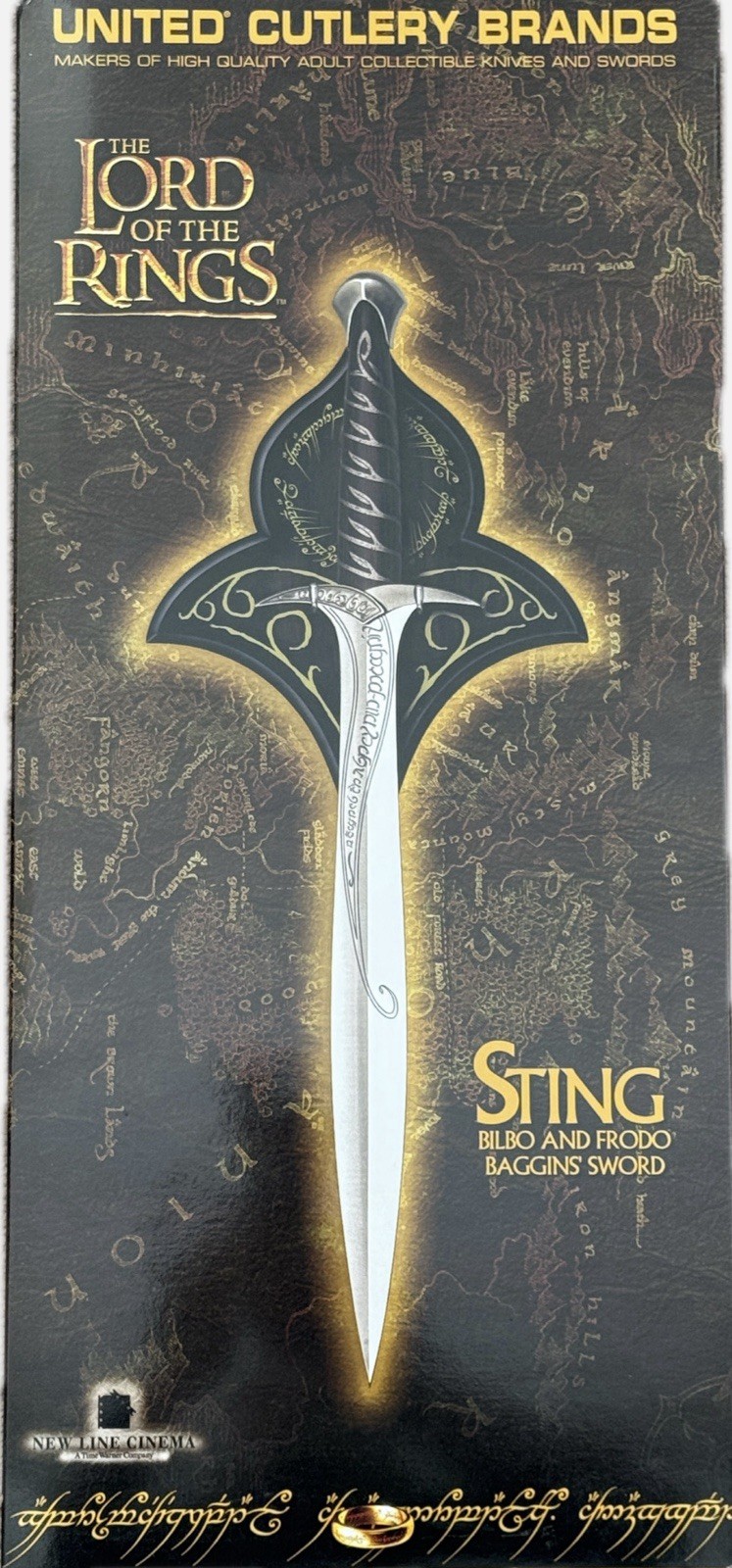 United Cutlery Lord Of The Rings Sting Sword Signed By Elijah Wood PROOF