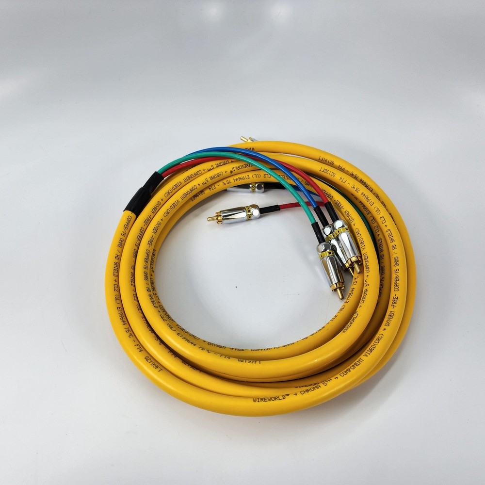 Wireworld Chroma 5 Component Video CRC 4.0M Cable Oxygen Free Copper - New