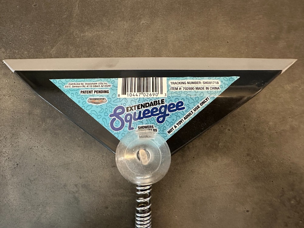 Extendable Squeegee - Showers Windshields Windows Mirrors Extends to 27"