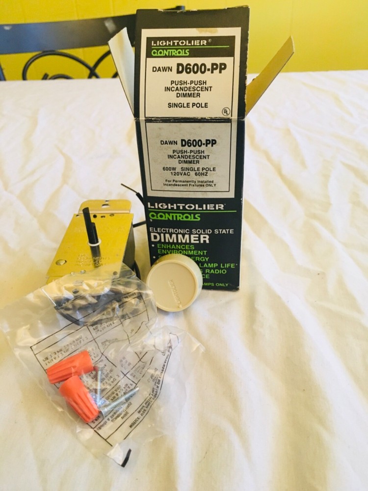Lightolier Controls Electronic Solid State Dimmer Dawn D600-PP 60W Single Pole