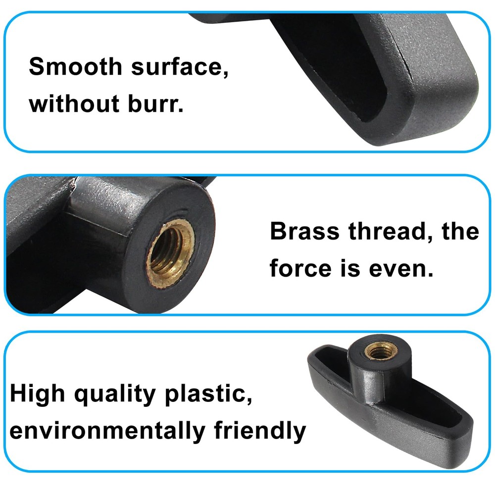 5Pcs T Shape Knobs 5/16"-18 Clamping Knobs with Steel Insert for T Track Bolt...