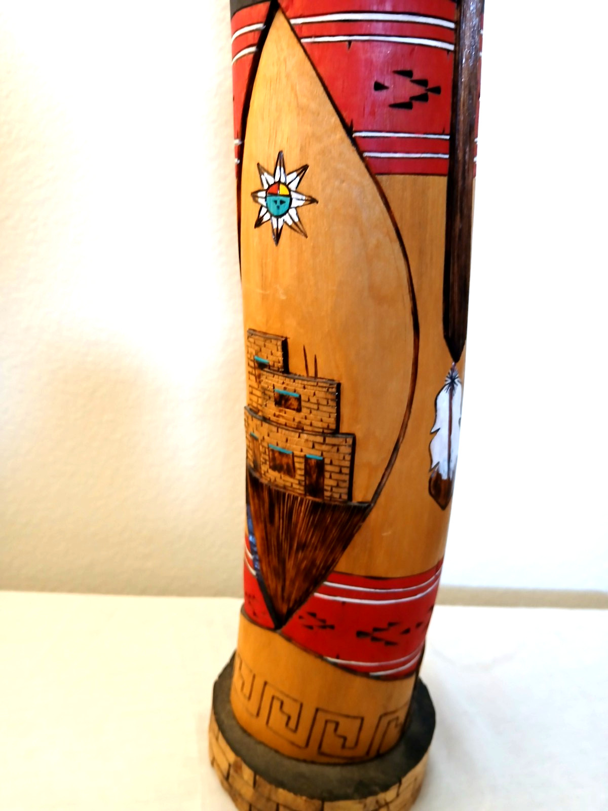 Authentic Hopi Navajo Fully Carved Cottonwood Shalaka Kachina 23" Stenson Walker