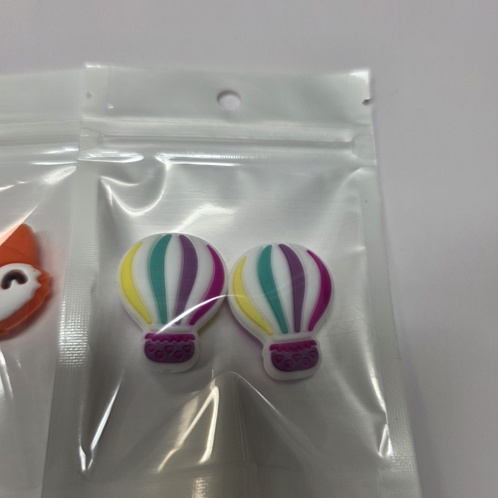 6 Pcs Knitting Needle Point Stoppers Protector, Balloons, Fox, Flowers