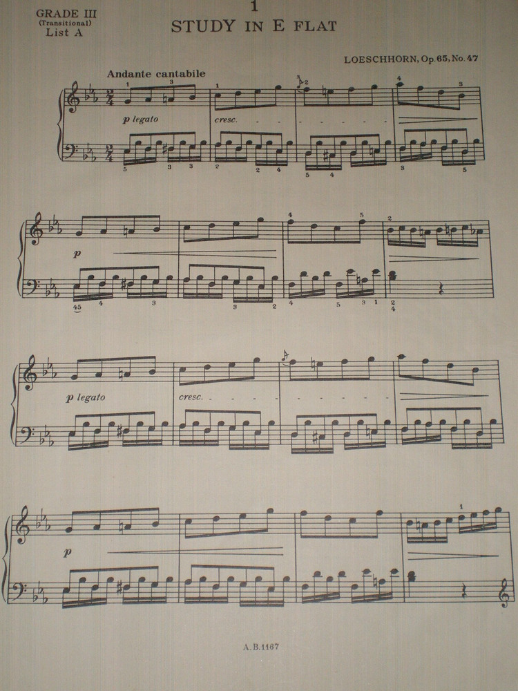ABRSM Pianoforte Examinations 1958 grade 3 Lists A&B