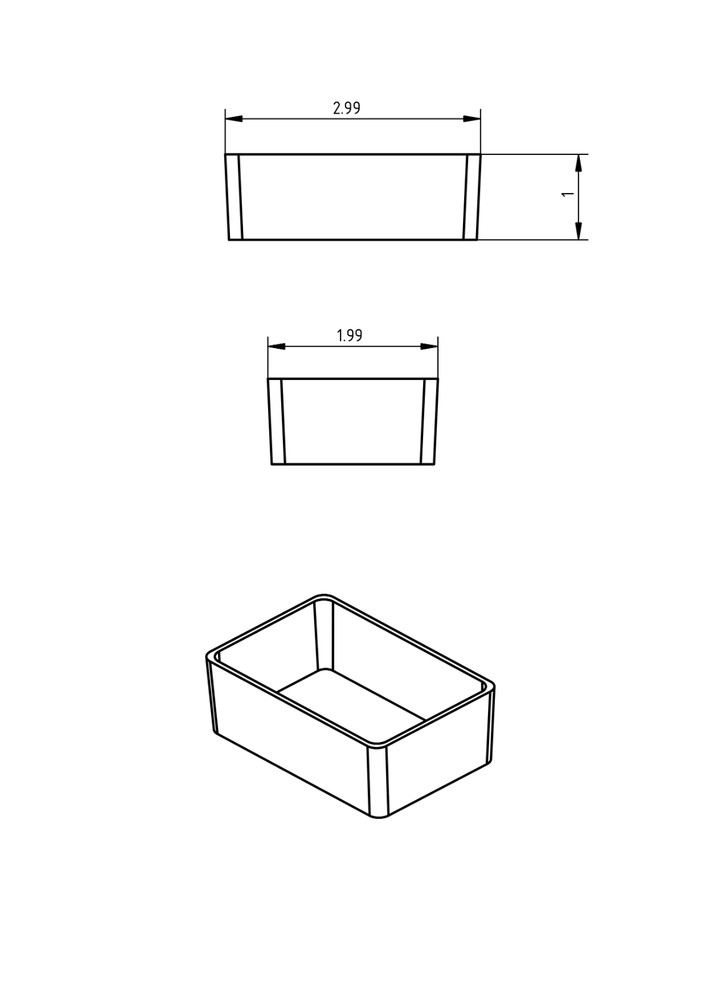 96pc 2x3" Drawer Organizer Bins Modular Storage Hardware Craft Toolbox