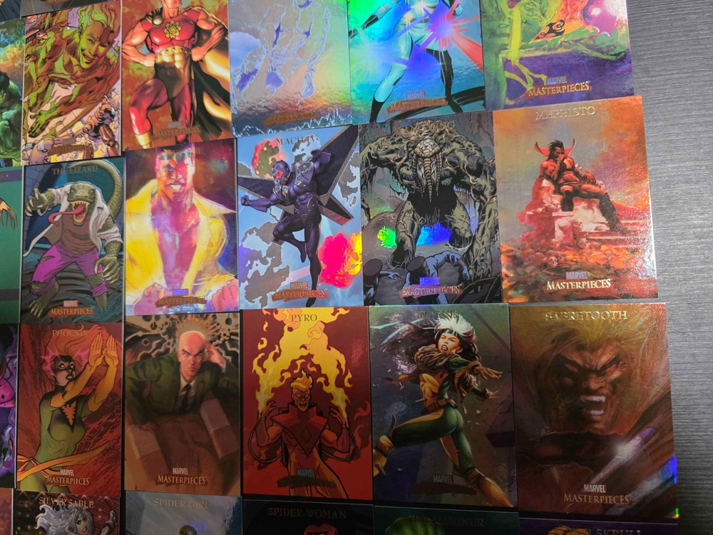 2007 MARVEL MASTERPIECES INCOMPLETE FOIL SET 59 CARDS