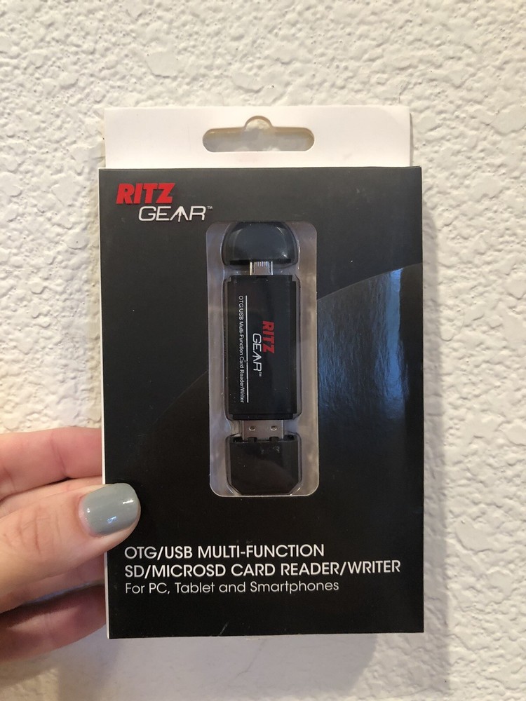 Ritz Gear OTG USB / Micro USB Multi-Function SD / MICRO SD Card Reader NIB
