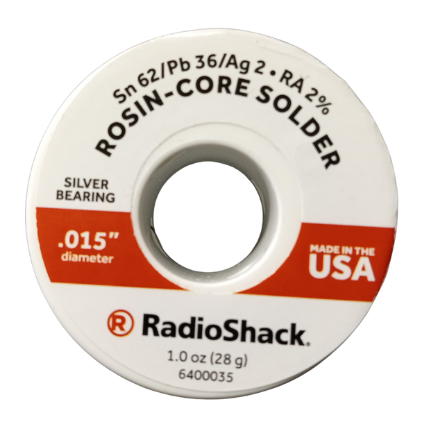 62Sn36Pb2Ag Silver Bearing Rosin Core Solder RA2% .015" 1oz