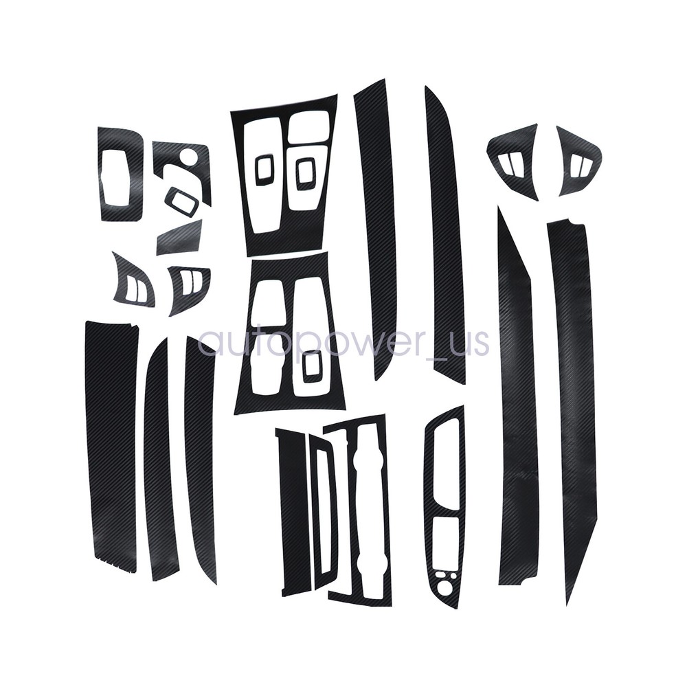 For 2008-2014 BMW X5 E70 X6 E71 3D Carbon Fiber Pattern Interior DIY Trim Decals