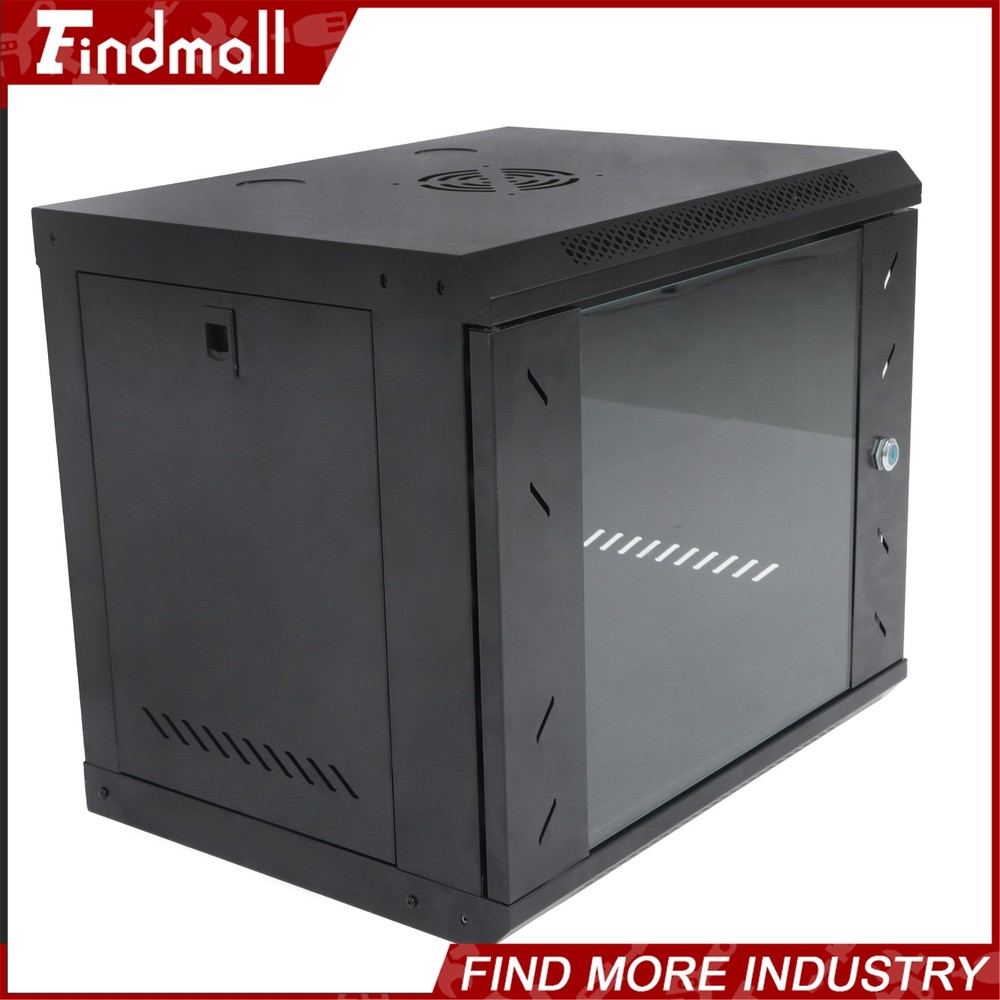 Findmall 9U Wall Mount Network Server Rack Cabinet Enclosure 15.5'' Deep