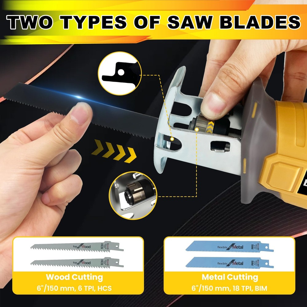 Dewalt Cordless Reciprocating Saw 20V MAX Variable Speed Keyless Clamp