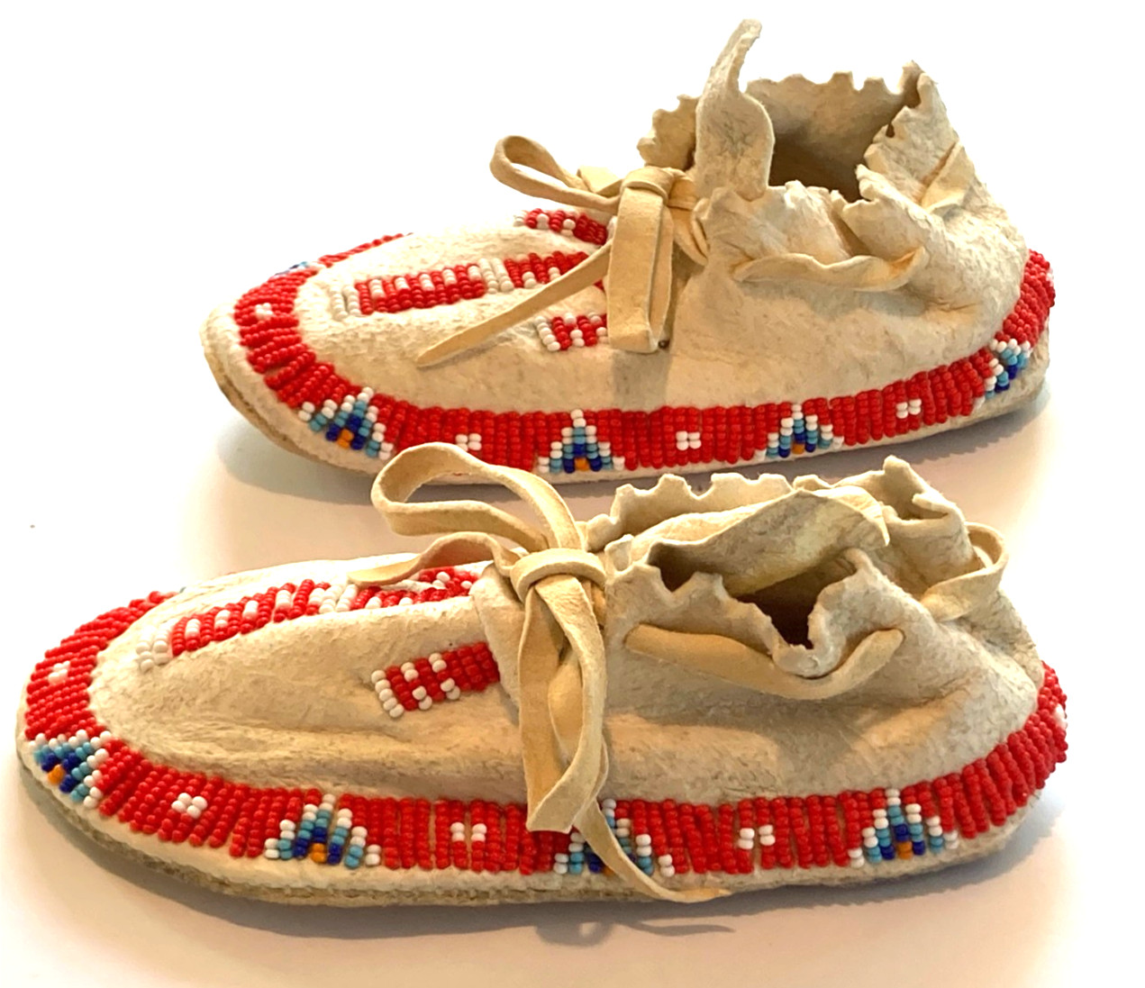 Moccasins - Child's Beaded Moccasins - Traditional Handmade Beaded Moccasins
