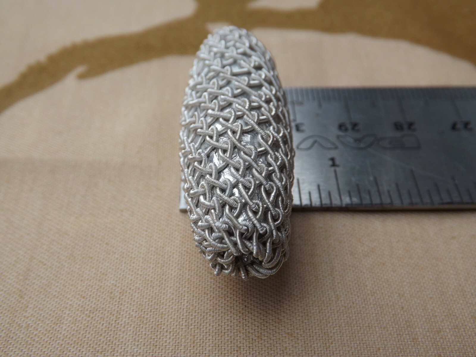 British Army Silver netted Olivettes Toggles for Victorian Hussar Officer tunics