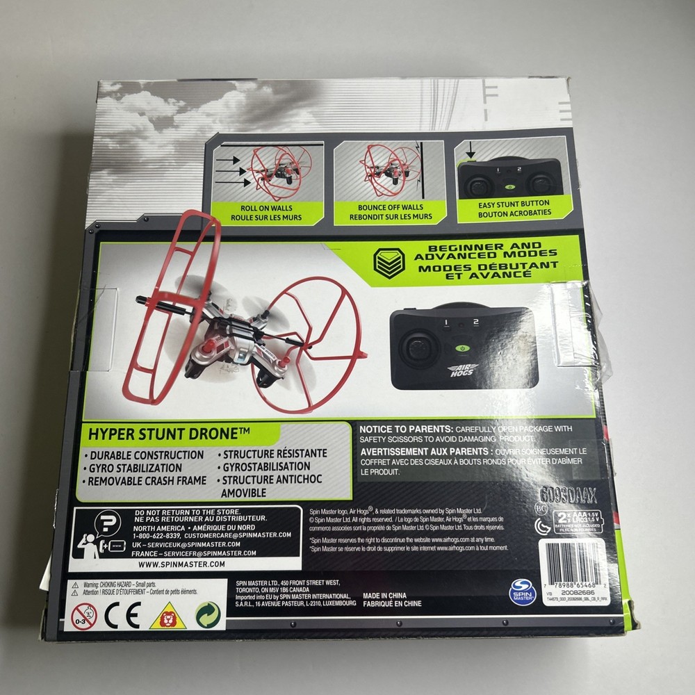 Air Hogs - Hyper Stunt Drone - Unstoppable Micro RC Drone -new In Box